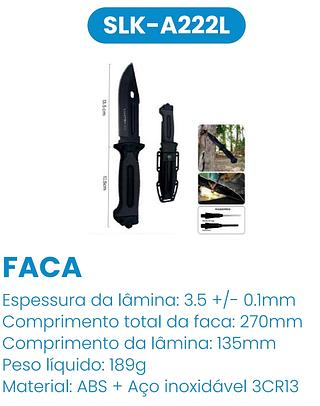 BAIONETA COM BAINHA E BÚSSOLA PEDERNEIRA QUEBRA VIDRO LUATEK