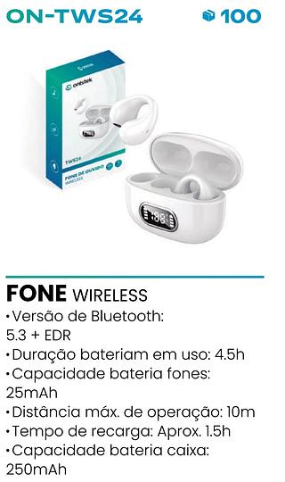 FONE DE OUVIDO WIRELESS LED ONISTEK