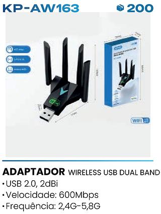 ADAPTADOR WIRELESS USB DUAL BAND 2.5G&5G KNUP