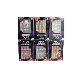 UNHAS POSTIÇAS NAVY+CARE