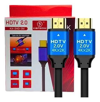 Hdmi 3 Metros Cabo 4k Reforçado Monitor Pc Gamer Projetor