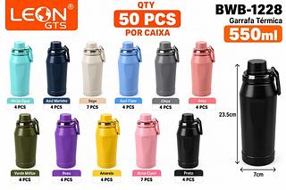 GARRAFA DE AGUA COM CANUDO FLIP 550ML