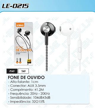 FONE DE OUVIDO EARPHONES 3.5MM LELONG