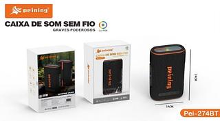 CAIXA DE SOM SEM FIO GRAVES PODEROSOS 40W IPX6 PEINING