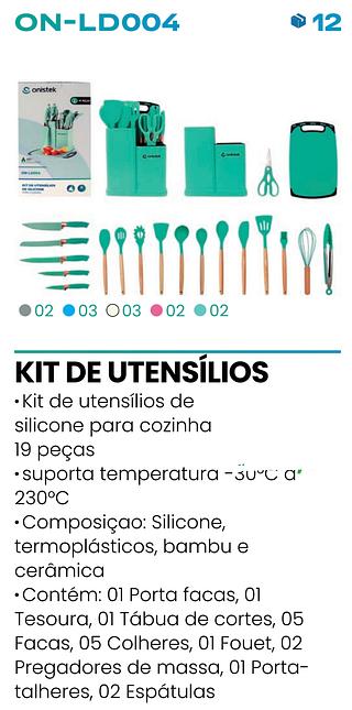KIT DE UTENSILIOS DE SILICONE PARA COZINHA ONISTEK