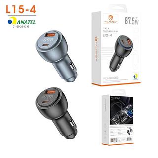 CARREGADOR PARA CARRO PD65W-QC3.0 22.5W 87.5W H'MASTON