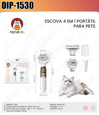 ESCOVA 4 EM 1 PORTATIL PARA PETS ALPHA KOKO
