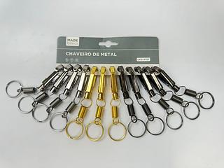PACOTE DE CHAVEIROS DE METAL 12 PEÇAS LUATEK