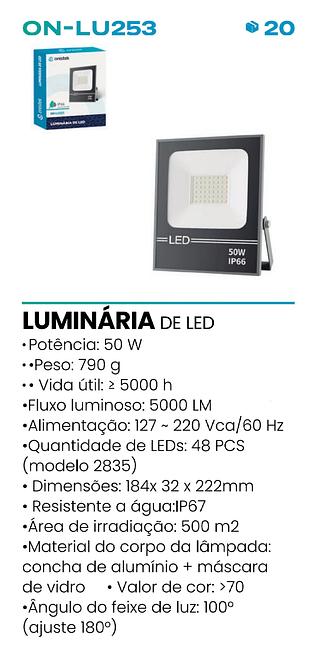 LUMINARIA DE LED 50W ONISTEK