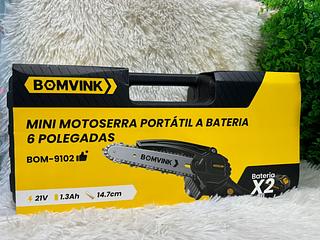 MINI MOTOSERRA PORTATIL A BATERIA 6 POLEGADAS 21V 14.7CM BOMVINK
