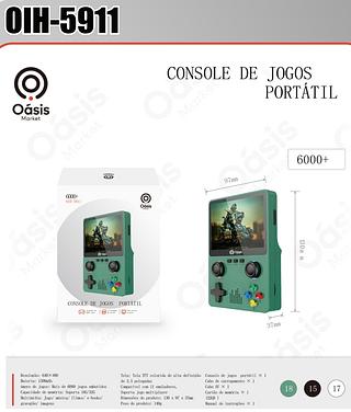 CONSOLE DE JOGOS PORTATIL INTEGRADO COM 6000+ JOGOS OÀSIS MARKET