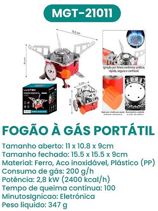 FOGAO PORTATIL A GAS MATERIAL DE QUALIDADE LUATEK