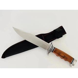 FACA DE CAÇA E PESCA LOBO DO NORTE 2 LUXO FULLTANG INOX BRASWEI