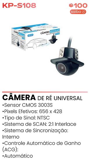 CAMERA VEICULAR APLICACAO TRASEIRA OU FRONTAL KNUP