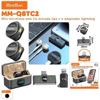 MINI MICROFONE SEM FIO CAPTAÇÃO DE AUDIO MINIMEN