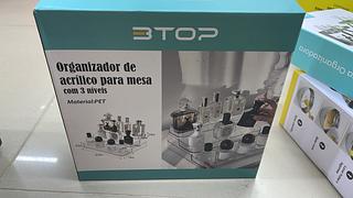 ORGANIZADOR DE ACRÍLICO PARA MESA COM 3 NÍVEIS BTOP