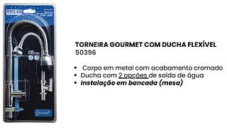 TORNEIRA INOX COM DUCHA PARA COZINHA DE MESA - GOURMET NAVY+TOOLS
