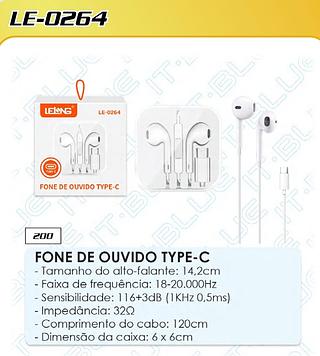 FONE DE OUVIDO TYPE-C LELONG