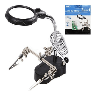 LUPA DE MESA ZOOM 3X12X 3EM1 KNUP