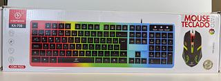 TECLADO MOUSE E TECLADO COM FIO FATO RGB DPI 2400 KAPBOM