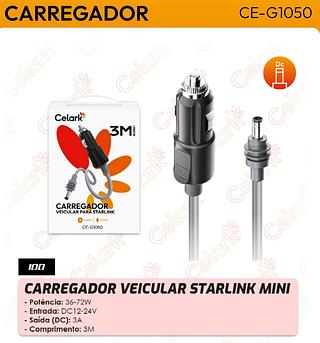 CARREGADOR VEICULAR STARLINK MINI 3M 36-72W CELARK