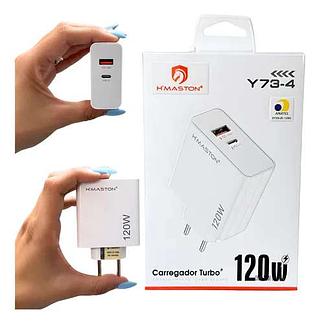 CARREGADOR TURBO SEGURO 120W H'MASTON