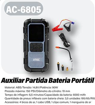 INFLADOR ELETRICO PORTATIL 5V 2A ATEC