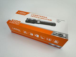 LANTERNA TATICA MILITAR LUZ FORTE T9 LEON GTS