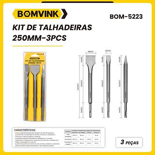 KIT DE TALHADEIRA 250MM-3PCS BOMVINK