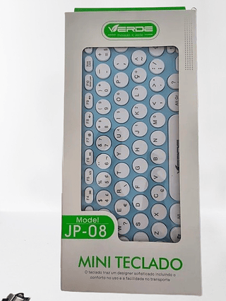 MINI TECLADO COM FIO USB MARCA VERDE TECLAS SILENCIOSAS