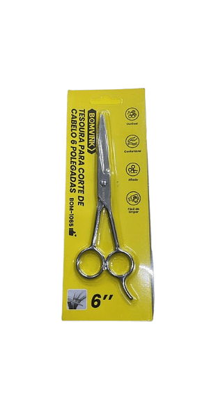 TESOURA PARA CORTE DE CABELO 6 POLEGADAS BOMVINK