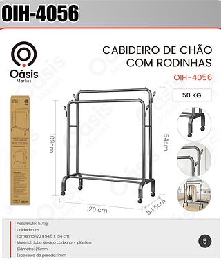 CABIDEIRO DE CHÃO COM RODINHAS OÁSIS MARKET