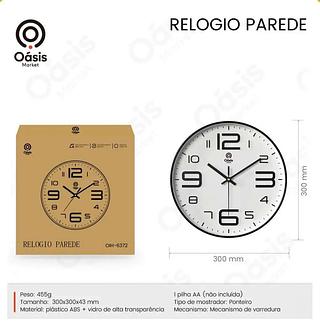 RELOGIO DE PAREDE OÀSIS MARKET