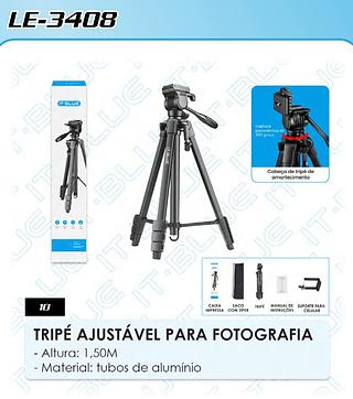 TRIPE AJUSTAVEL FOTOGRAFICO E FILMAGEM 1.5M IT-BLUE