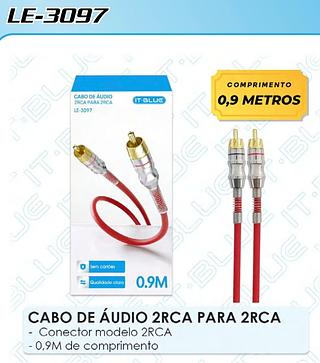 CABO DE AUDIO 2RCA PARA 2RCA ITBLUE