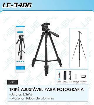 TRIPE AJUSTAVEL FOTOGRAFICO E FILMAGEM 1.36M IT-BLUE