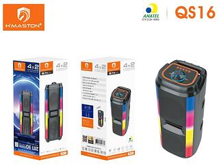 CAIXA DE SOM 4X2 ALTO FALANTES COM USB/BLUETOOTH/RADIO FM H'MASTON