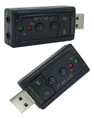 ADAPTADOR DE SOM USB VIRTUAL IT-BLUE