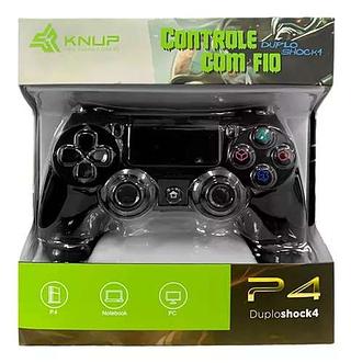 CONTROLE COM FIO P4 DUPLOSHOCK4 KNUP