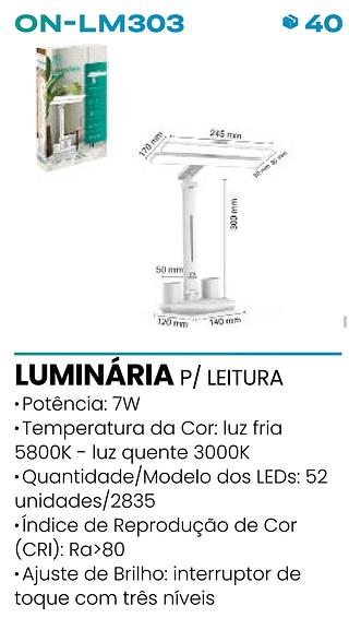 LUMINARIA PARA LEITURA ONISTEK