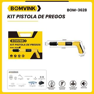 KIT DE PISTOLA DE PREGOS 10 PEÇAS BOMVINK