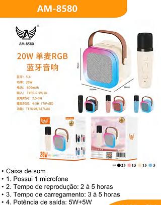 CAIXA DE SOM 20W POSSUI 1 MICROFONE ALTOMEX