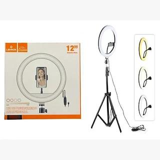 RING LIGHT 12 POLEGADAS MULTIFUNCIONAL COM TRIPE 2,1M LINHA PREMIUM