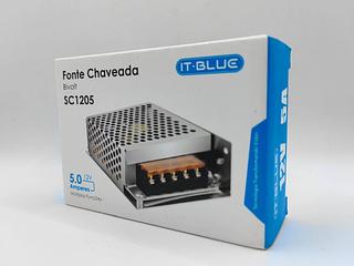 FONTE CHAVEADA BIVOLT 12V 5.0AMPERES IT-BLUE