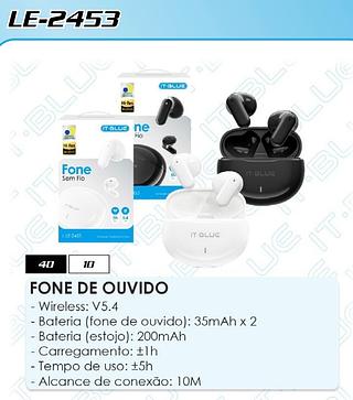 FONE SEM FIO 5H 5.4BT IPX4 IT-BLUE