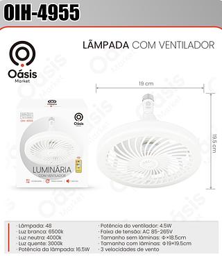 LUMININARIA COM VENTILADOR 30W E27 OÀSIS MARKET