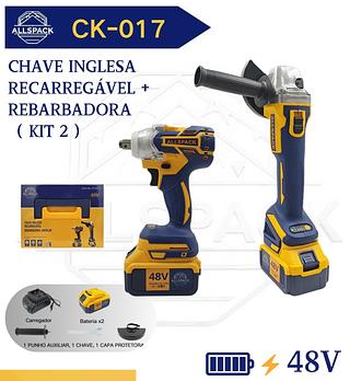 CHAVE INGLESA RECARREGAVEL REBARBADORA ANGULAR 48V ALLSPACK (789248801035