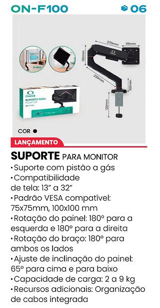 SUPORTE PARA MONITOR 13A32'' 2A9KG ONISTEK