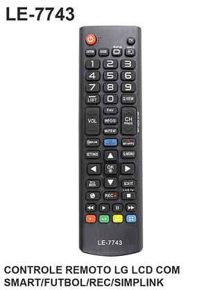 CONTROLE REMOTO LG LCD COM SMART FUTEBOL REC SIMPLINK LEON