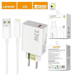 IOS 33W CONJUNTO DE CARREGADORES IOS CABLE LEHMOX